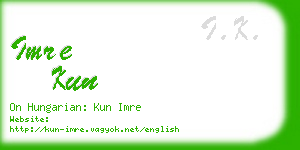 imre kun business card